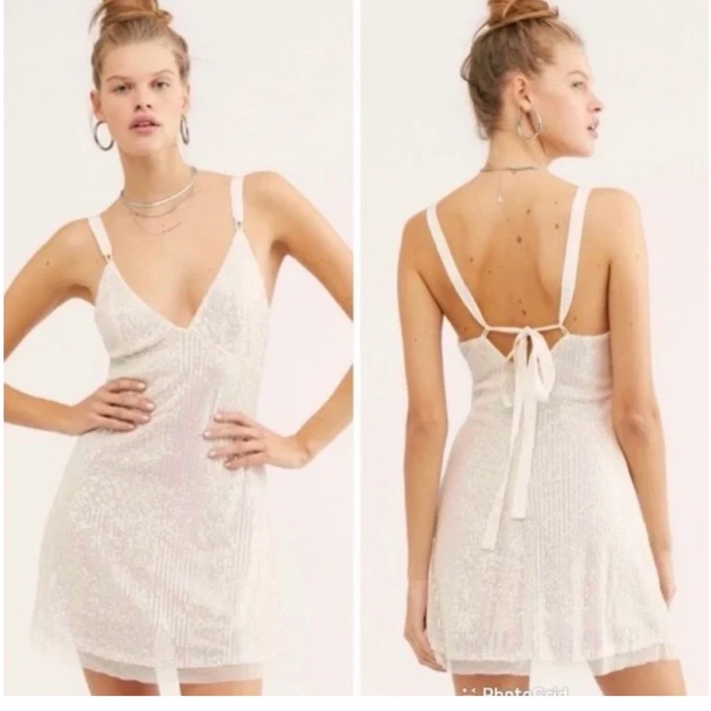 Free People Intimate Pink/White Mini Dress